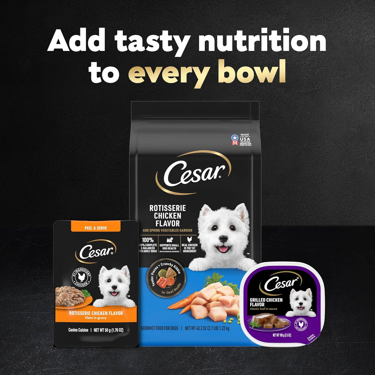 available in additional flavor variants (porhouse steak, angus beef) and multi-pack sizes up to 80 pouches