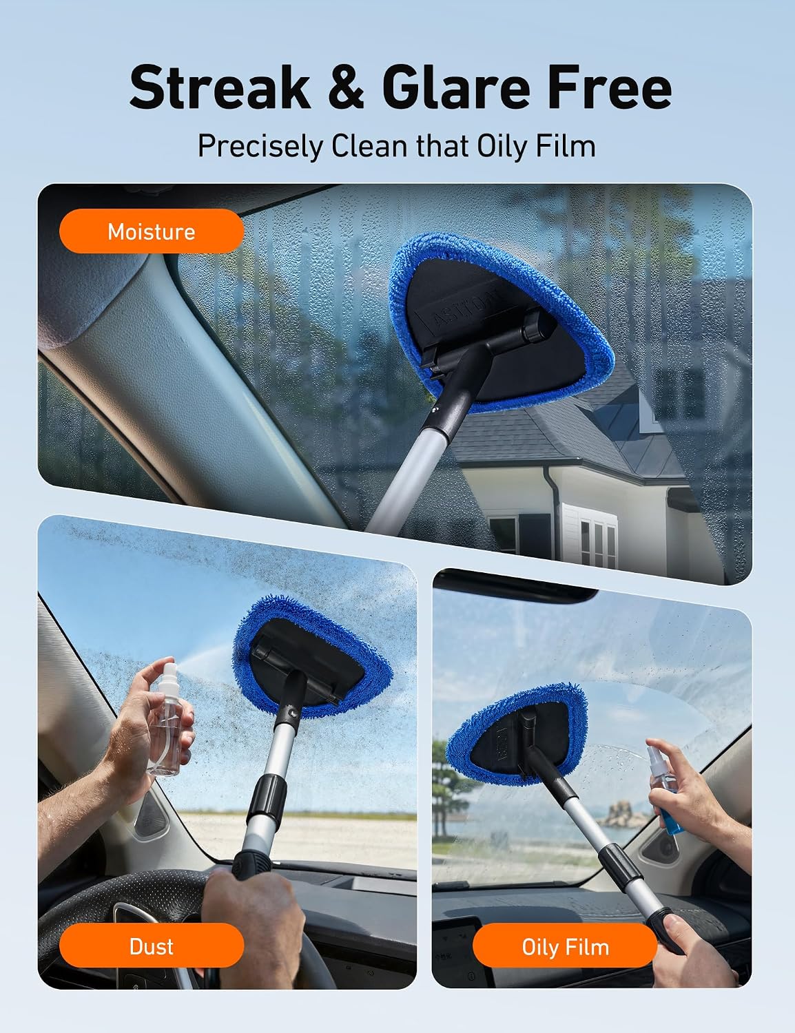 available in gray and blue color options across three length variants
