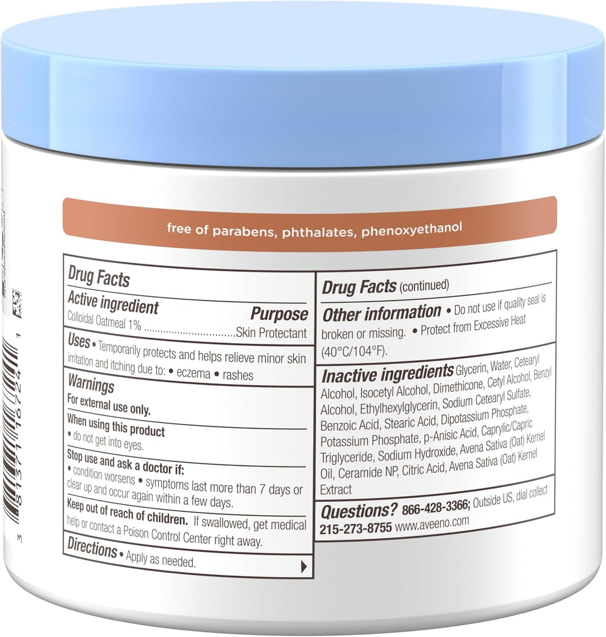 Aveeno Baby Eczema Therapy – Fragrance-Free Moisturizer for Sensitive Skin in Kids' Rooms