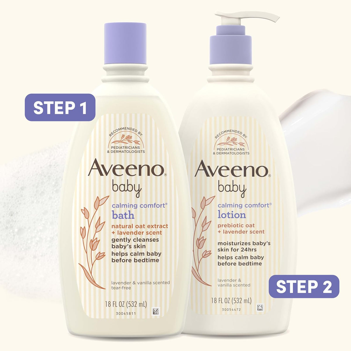 Aveeno Baby Nighttime Calming Comfort Wash – Tear-Free Hypoallergenic Cleanser Free from Parabens Sulfates and Phthalates
