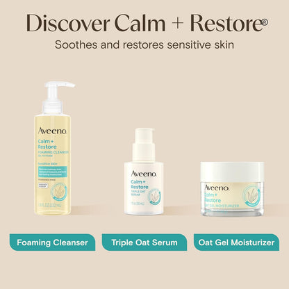 Aveeno Calm + Restore Oat Gel Moisturizer – Premium Prebiotic Skincare for Discerning Sensitive Skin