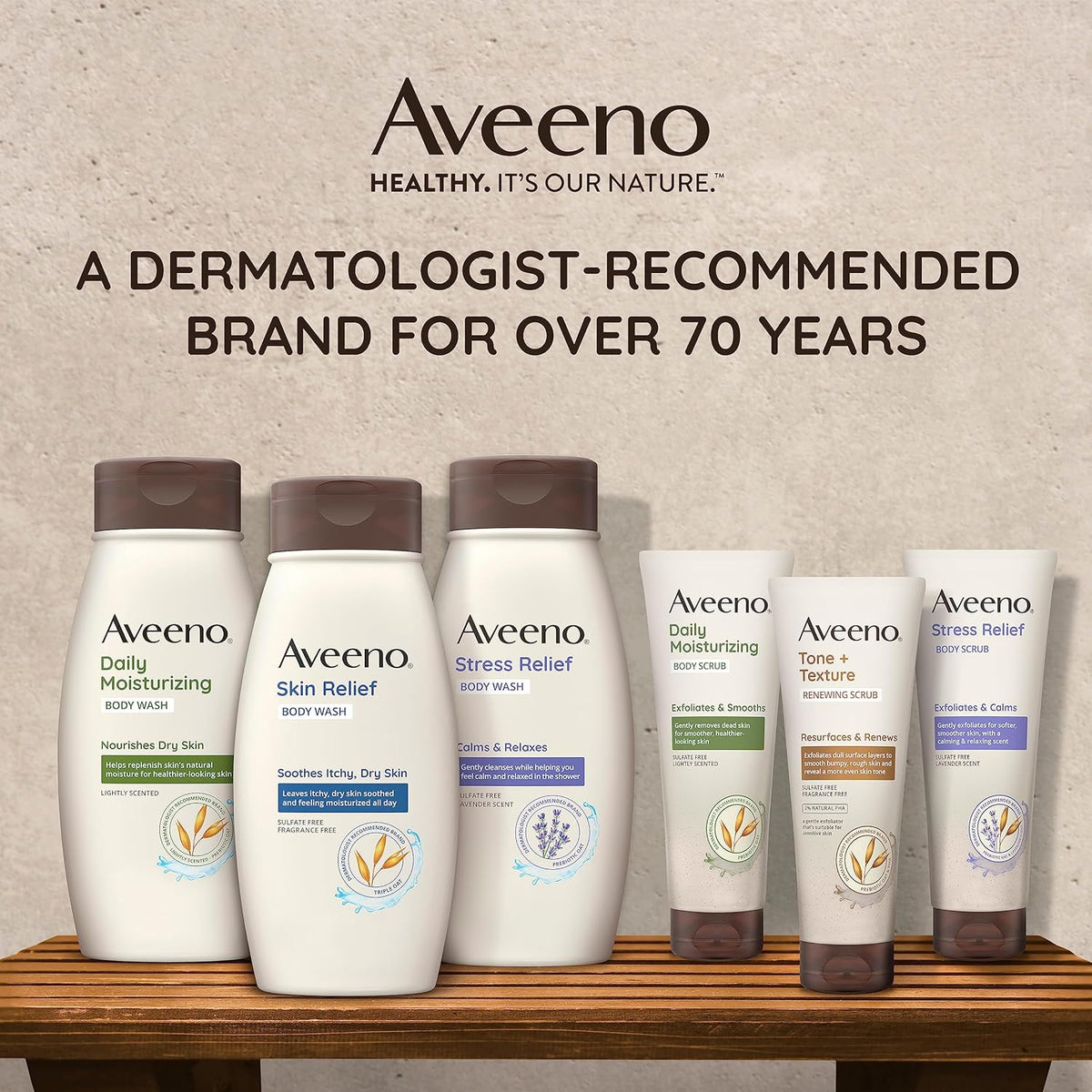 Aveeno Calming Shower Gel – Sensitive Skin Cleanser for Mindful Self-Care Moments