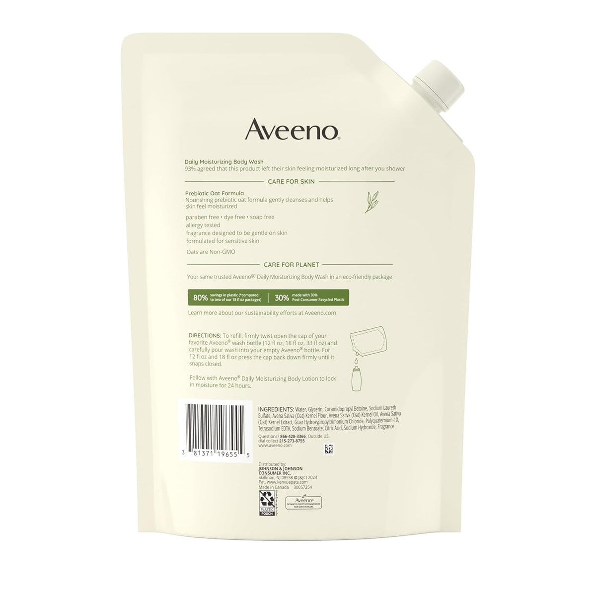 Aveeno Daily Moisturizing Body Wash – Premium Prebiotic Oat Cleanser for Elevated Skincare