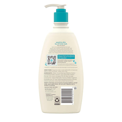 Aveeno Kids Hypoallergenic Body Wash with Oat Extract – Gentle Face Wash for Toddlers and Playroom Bath Time