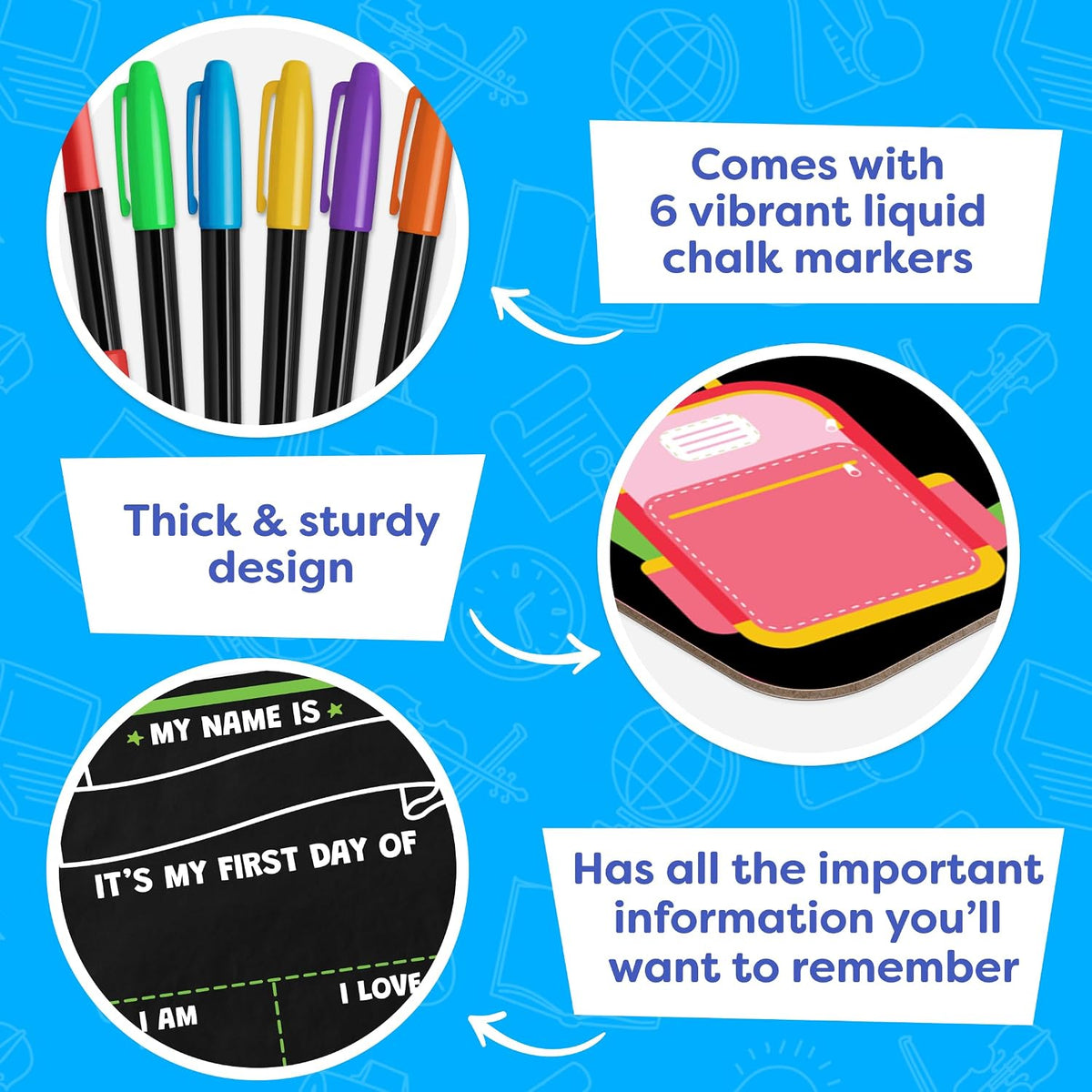 Back to School Week Classroom Activity for Preschool and Kindergarten, Reusable Sign Board for Student Engagement and Photo Time