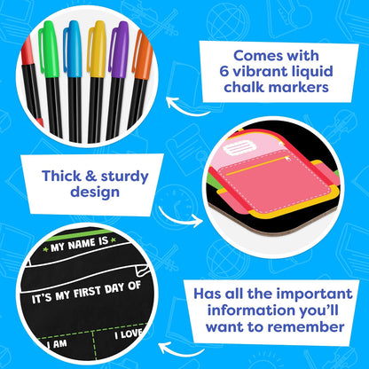 Back to School Week Classroom Activity for Preschool and Kindergarten, Reusable Sign Board for Student Engagement and Photo Time