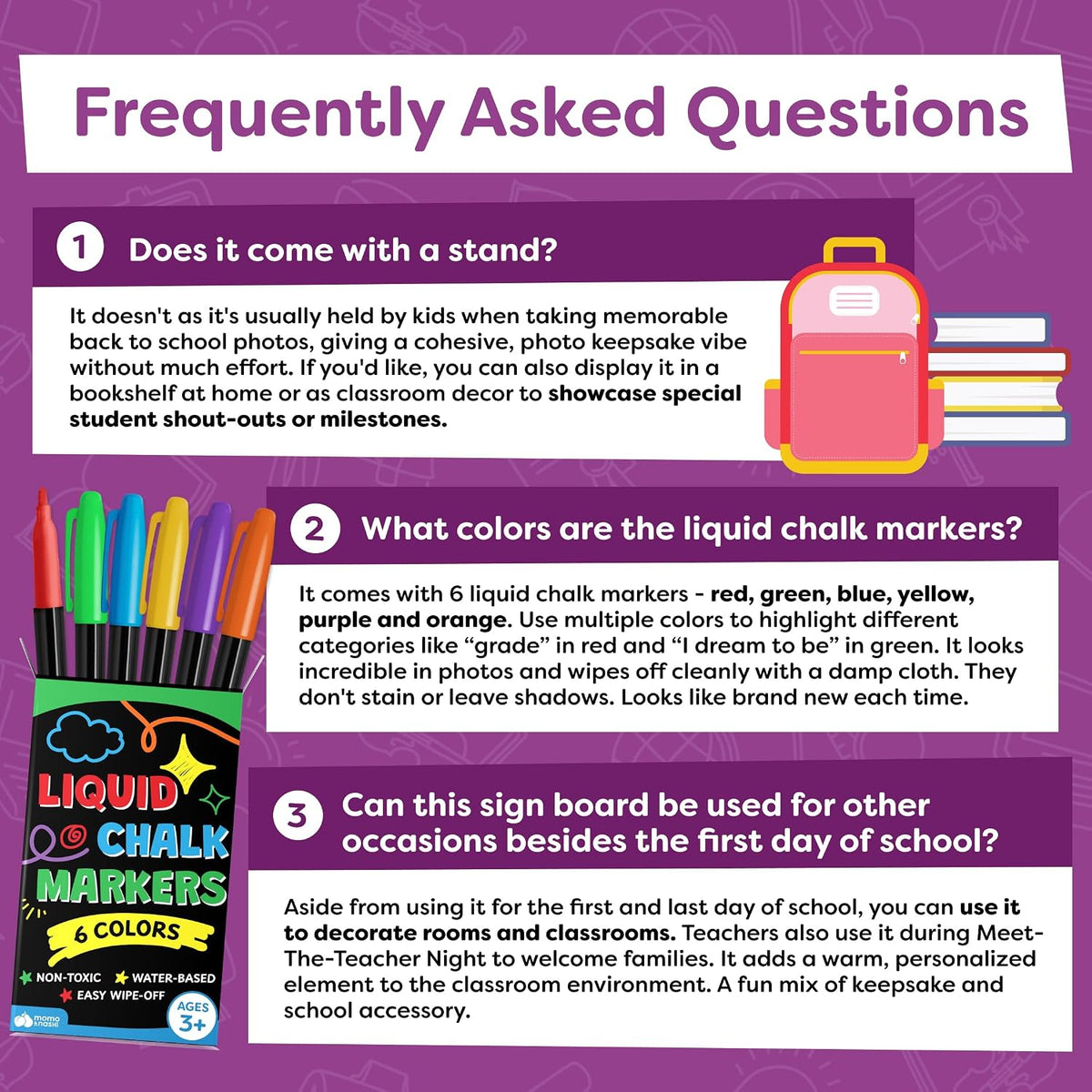 Back to School Week Classroom Activity for Preschool and Kindergarten, Reusable Sign Board for Student Engagement and Photo Time
