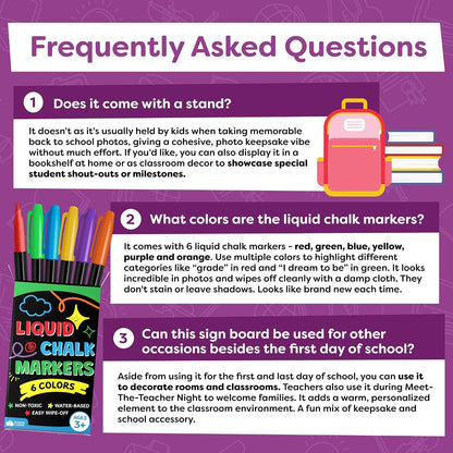Back to School Week Classroom Activity for Preschool and Kindergarten, Reusable Sign Board for Student Engagement and Photo Time