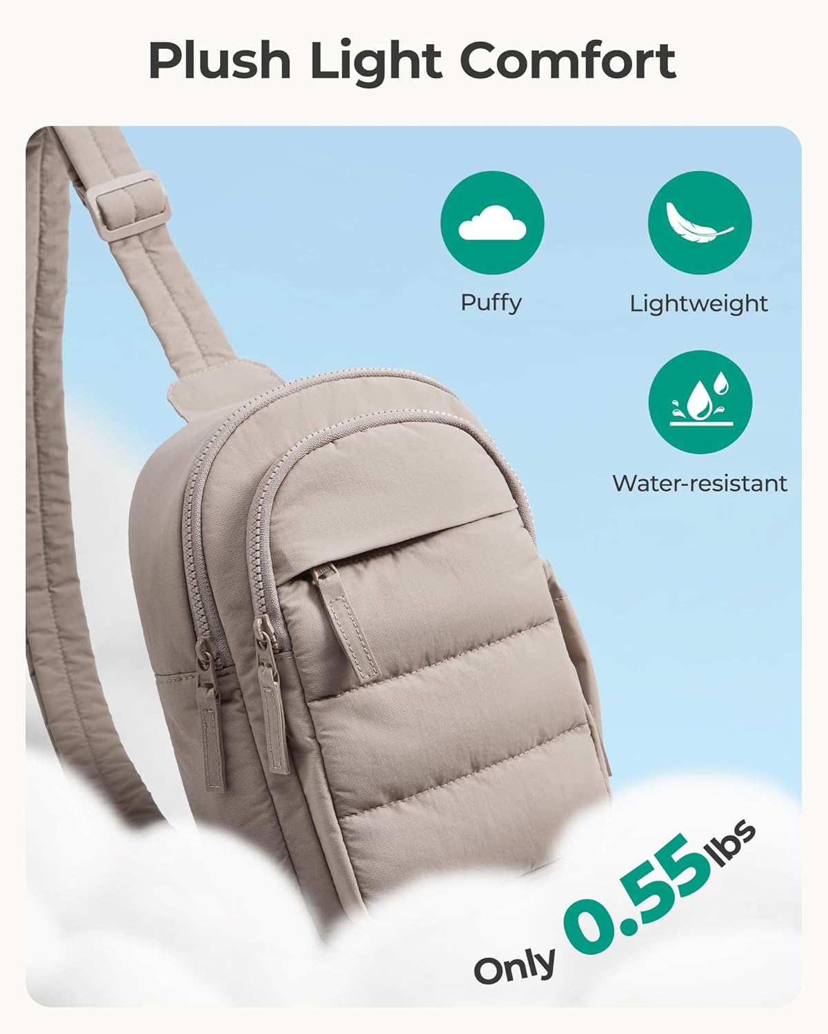 BAGSMART Convertible Crossbody Bag for Working Women, Hands-Free Sling for Commute and Errands