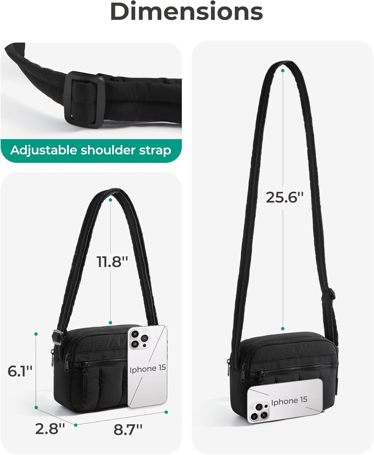BAGSMART Minimalist Crossbody Purse – Clean-Lined RFID Travel Bag in Neutral Tones for Women