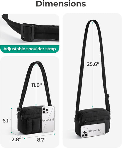 BAGSMART Minimalist Crossbody Purse – Clean-Lined RFID Travel Bag in Neutral Tones for Women