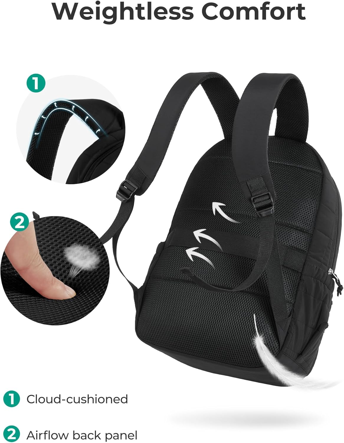 BAGSMART Padded Laptop Backpack for Women – Ergonomic Carry That Eases Shoulder Strain