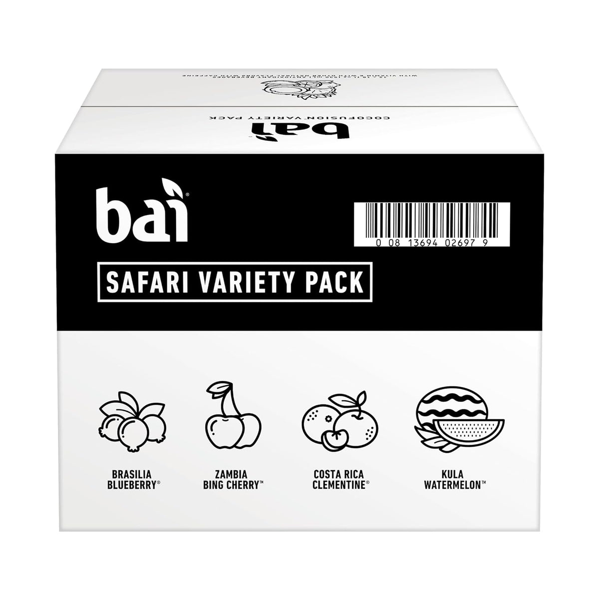 Bai Flavored Infused Beverage – Family Fridge Hydration with Vitamin C and Zinc, No Artificial Sweeteners Kids Favorite, 18 fl oz, 6 Pack
