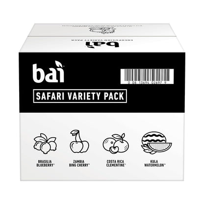 Bai Flavored Infused Beverage – Family Fridge Hydration with Vitamin C and Zinc, No Artificial Sweeteners Kids Favorite, 18 fl oz, 6 Pack