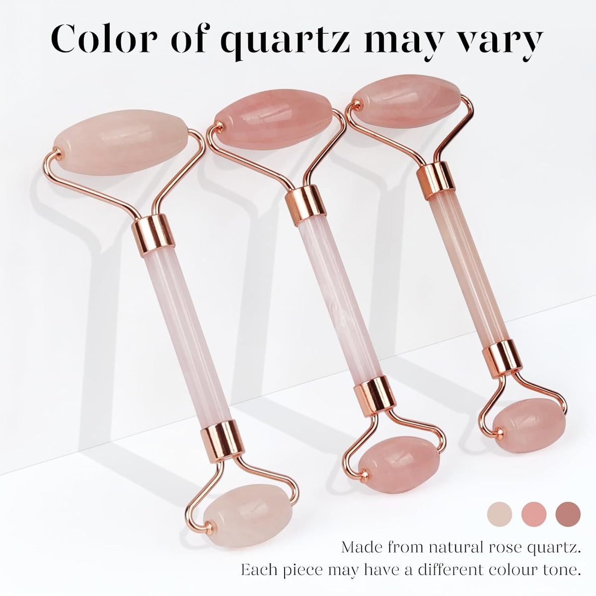 BAIMEI IcyMe Authentic Rose Quartz Roller & Gua Sha – Premium Crystal Skincare Set for Her, Spa-Grade Facial Sculpting