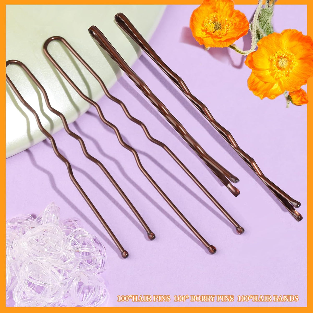 ball-tip ends to prevent scalp scratching and snags