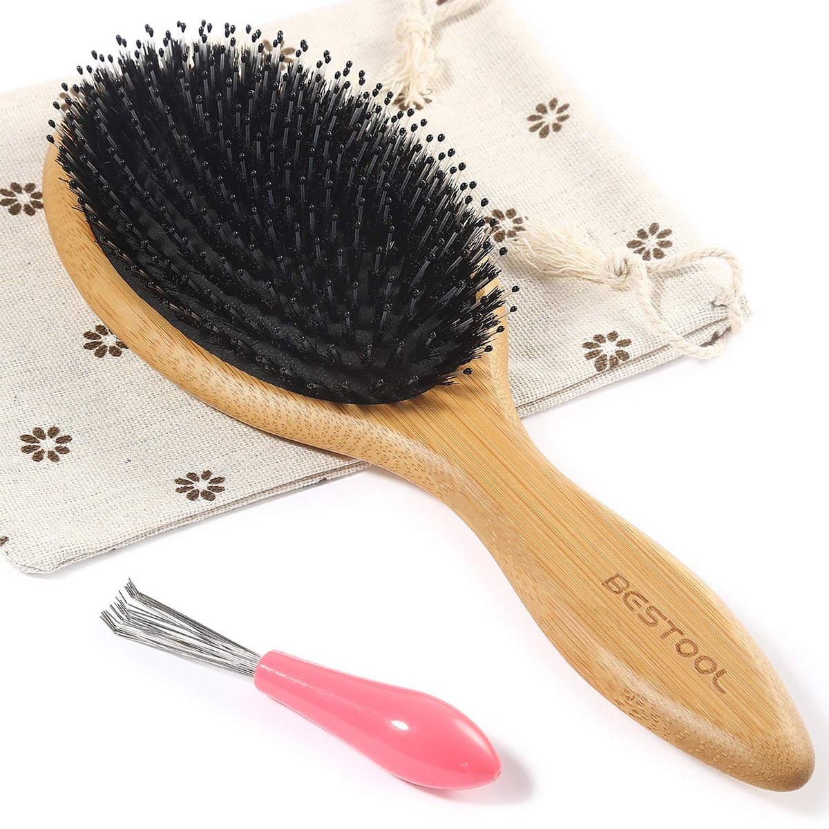 bamboo oval paddle base for a sturdy, eco-friendly grip