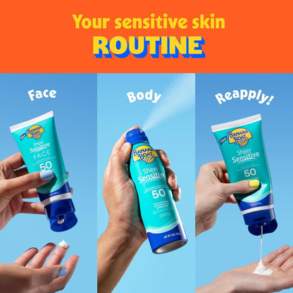 Banana Boat Sheer Sensitive Body Lotion SPF 50 – Dermatologist and Pediatrician-Tested Sun Protection for Reactive Skin, 6oz
