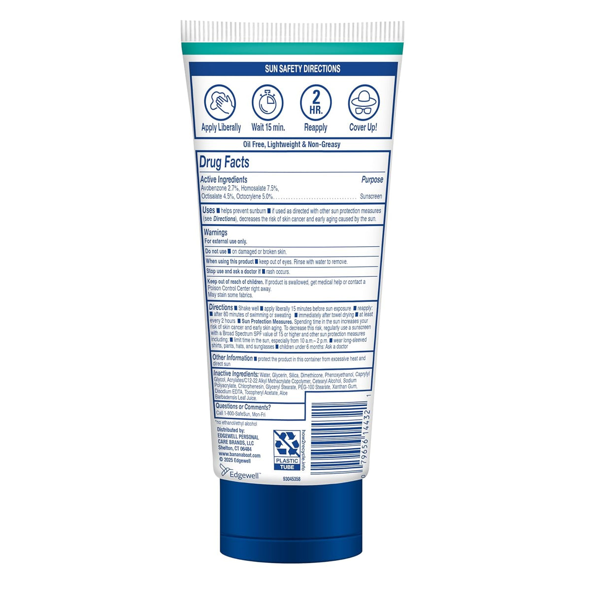Banana Boat Sheer Sensitive Body Lotion SPF 50 – Dermatologist and Pediatrician-Tested Sun Protection for Reactive Skin, 6oz