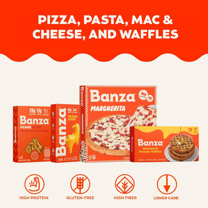 Banza Chickpea Spaghetti - Four-Ingredient Clean-Label Pasta for Uncluttered Pantry Staples