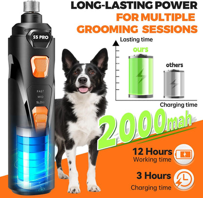 BarePaw Quiet Grinder – Minimalist LED Nail File for Modern Pet Apartments
