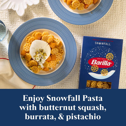 Barilla Limited Edition Snowfall Pasta, 12 Ounce – 7-8 Minute Quick Cook Pasta for Stress-Free Holiday Meal Prep on Busy Weeknights