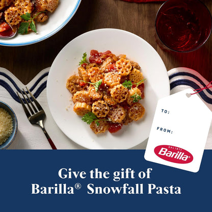 Barilla Limited Edition Snowfall Pasta, 12 Ounce – 7-8 Minute Quick Cook Pasta for Stress-Free Holiday Meal Prep on Busy Weeknights