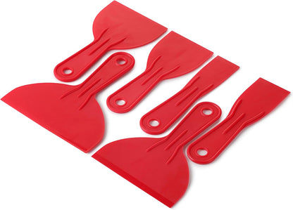Bates 6 Pack Plastic Putty Knife Set - Wall Repair Tools for Living Room Refresh, Smooth Spackle Spreader