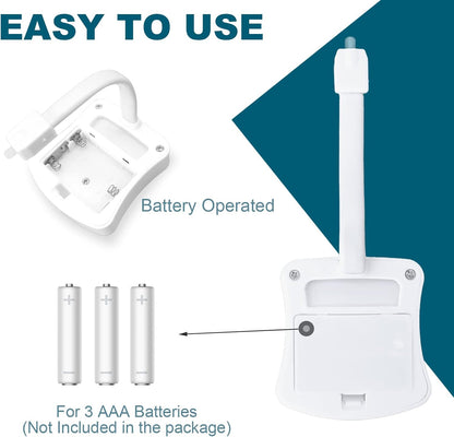battery powered by 3 aaa batteries (not included) for cordless, no-installation setup
