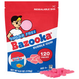 Bazooka Bubble Gum Sugar-Free Pellets – Nostalgic 90s Candy Gift for Adults, Retro Birthday and Holiday Stocking Stuffer, 120 Ct