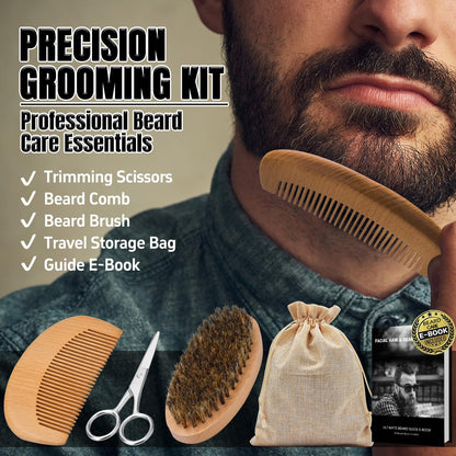 Beard Kit – Housewarming & Stocking Stuffer Gift for the Well-Groomed Man, 10-Piece Set