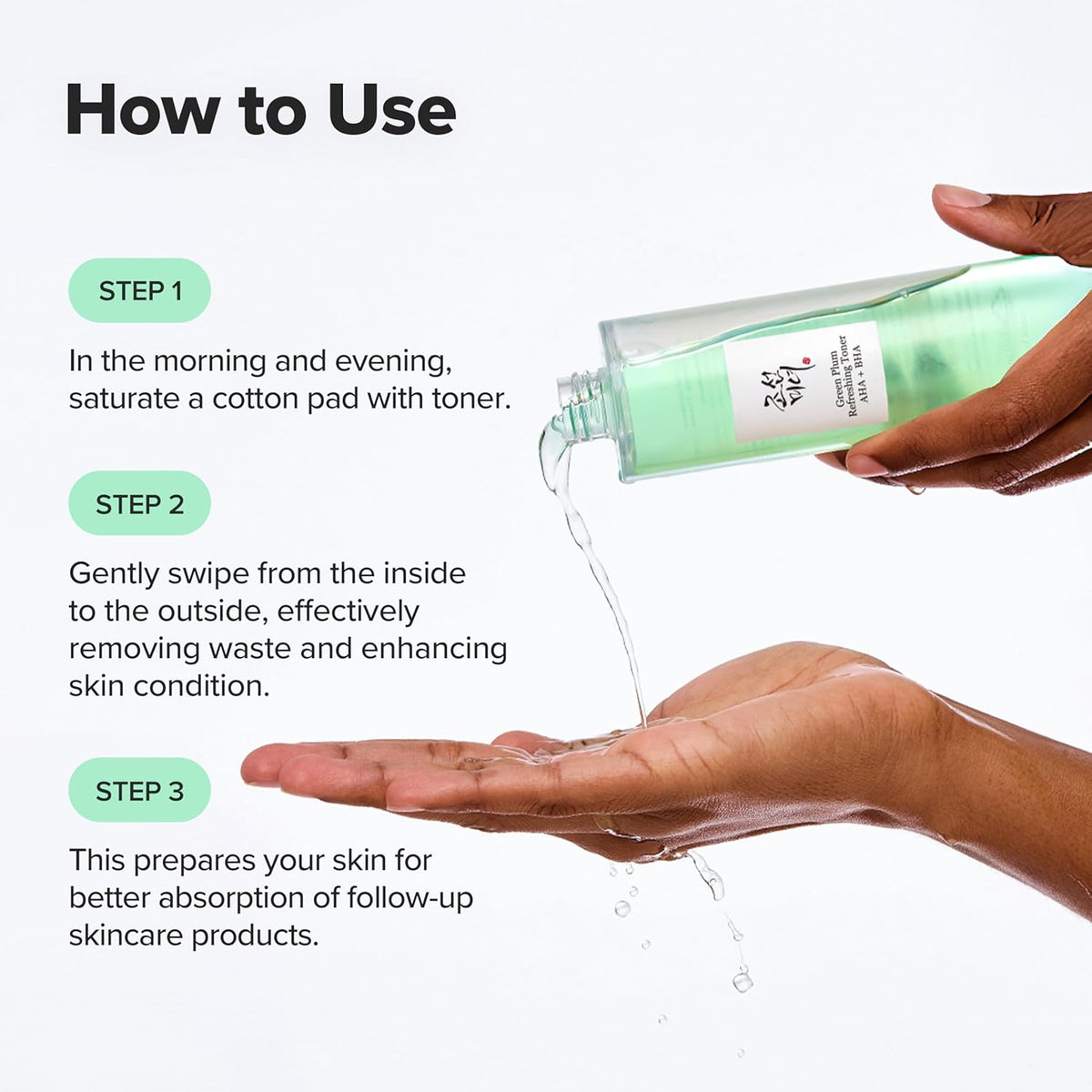 Beauty of Joseon Green Plum AHA BHA Toner – Evening Wind-Down Skincare Ritual, Gentle Hydrating Exfoliating Essence