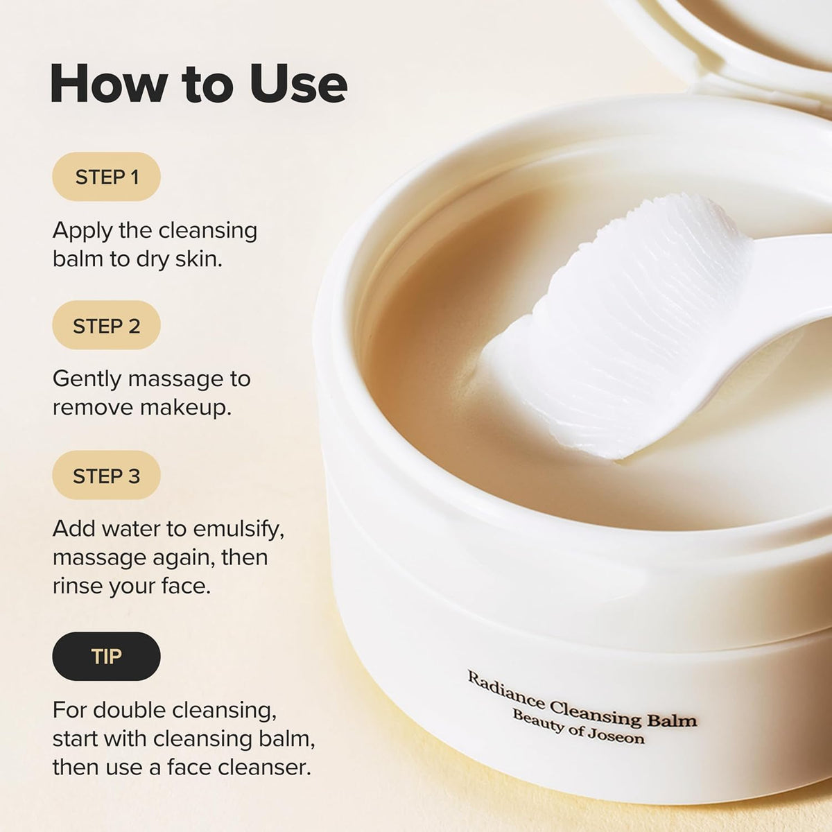Beauty of Joseon Radiance Cleansing Balm – Clean Vanity Essential, Single-Step Removal for Clutter-Free Skincare