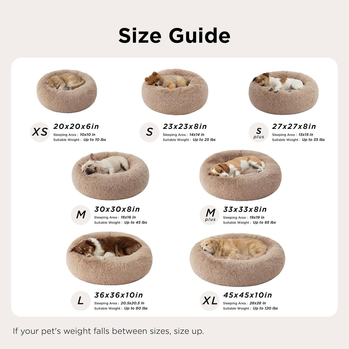 Bedsure Calming Donut Pet Bed – Thoughtful New Puppy or Kitten Gift, 30 inch Washable Round Cat and Dog Bed in 18 Colors