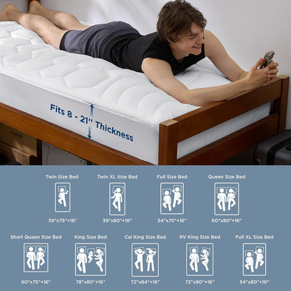 Bedsure Twin XL Mattress Protector – Durable Mattress Pad for Shared Kids and Teen Spaces