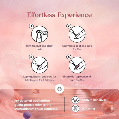 Beetles At-Home Gel Manicure Kit – Wind-Down Beauty Ritual with 20 Soothing Nude & Pink Tones