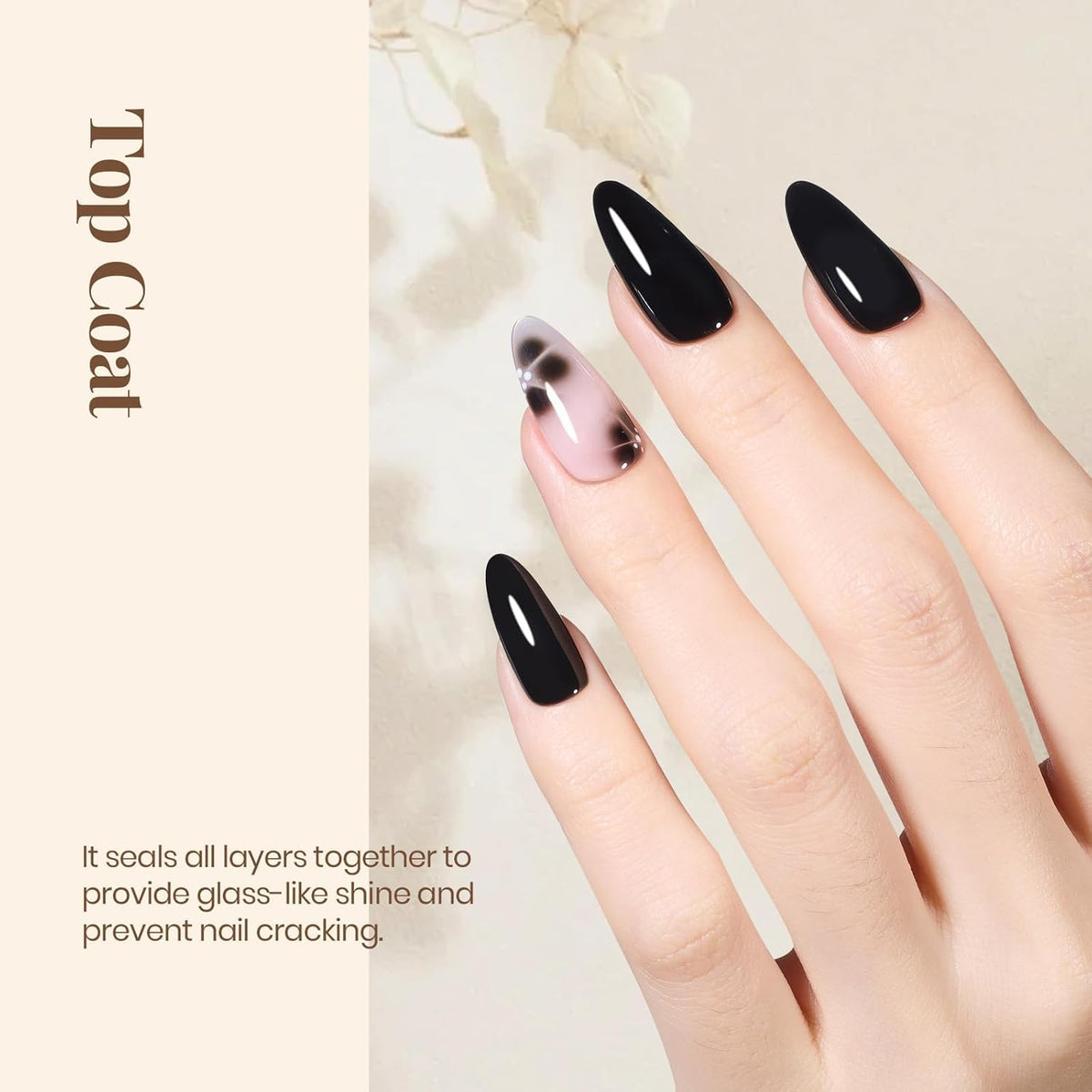 Beetles No Wipe Gel Top Coat 2 Pack – Premium Salon Grade Mirror Shine for an Elevated Home Manicure