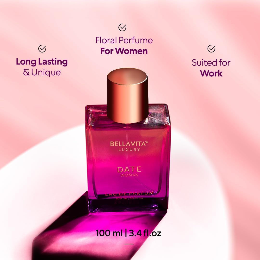 Bellavita Luxury DATE Woman Perfume – High-End Signature Scent with Musk, Moss and Vanilla Base