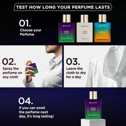 BellaVita Luxury Night Fever Eau de Parfum | 100 ml Valentine's Day and Anniversary Gift for Partners, Spouses, and Best Friends