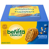 belVita Blueberry Breakfast Biscuits – Shelf-Stable Travel Snack for Road Trips and Camping, 8 Packs
