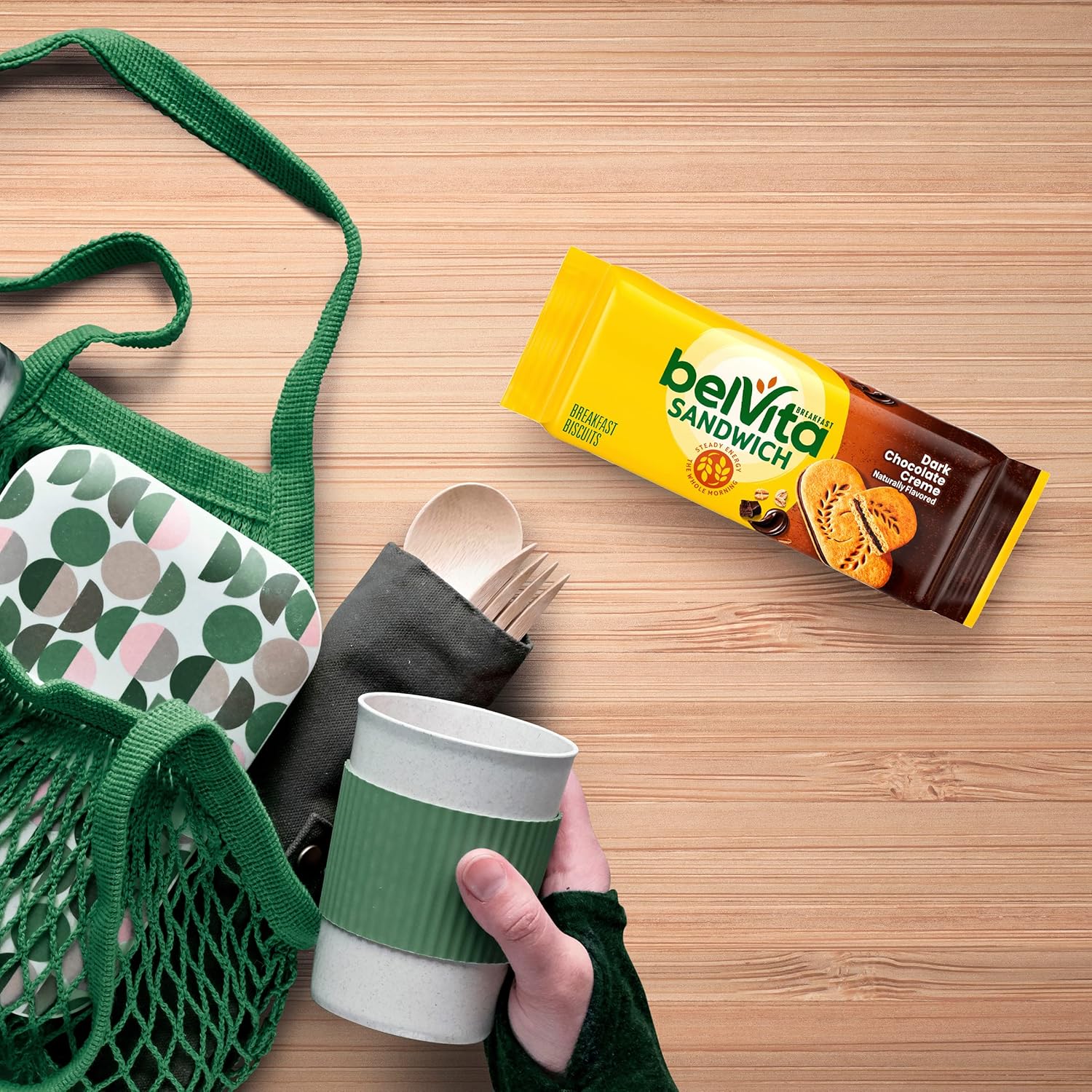 belVita Breakfast Sandwich Bars – School Lunchbox Add-In for Kids and Teens, Dark Chocolate Creme 12-Pack