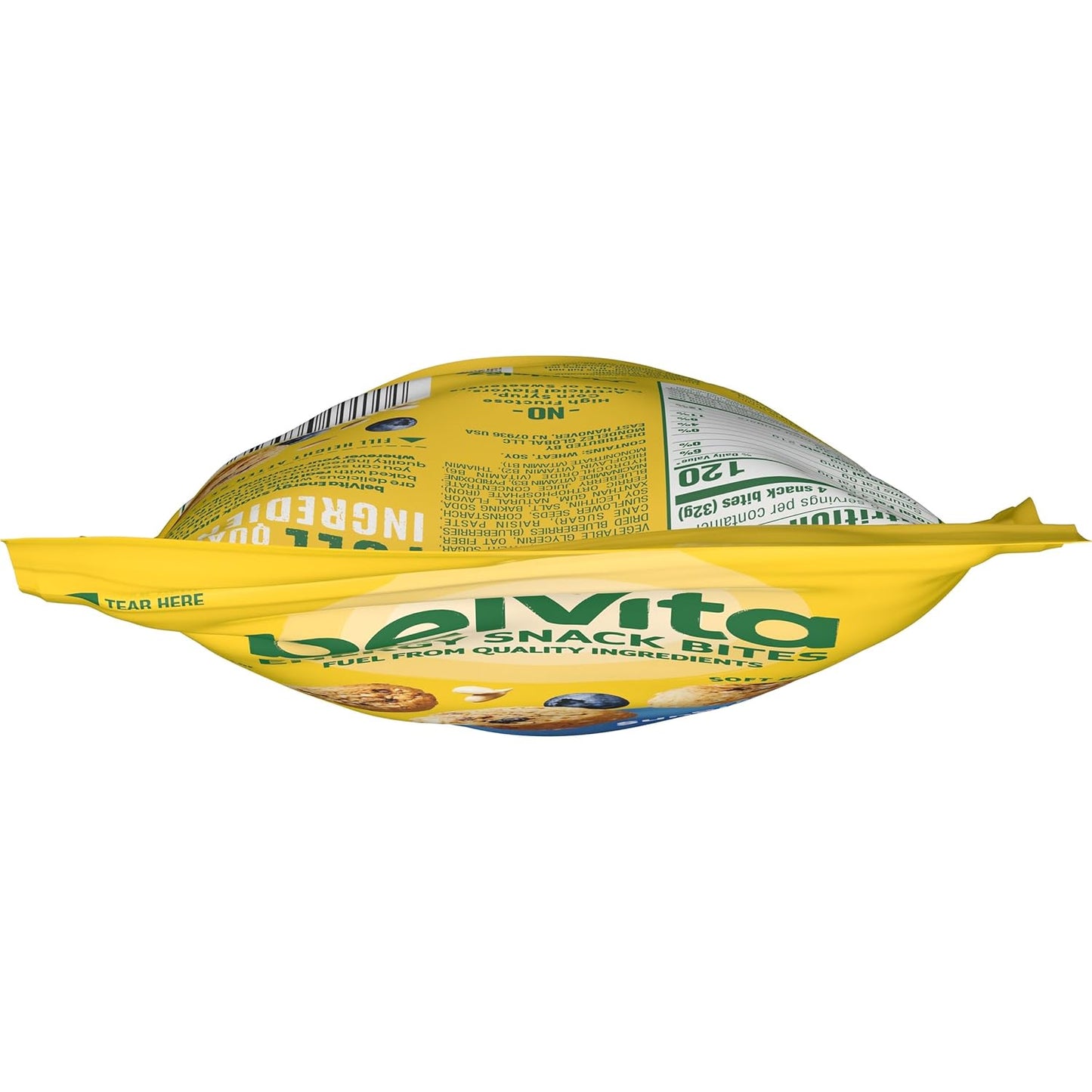 belVita Energy Snack Bites Blueberry Sunflower Seed – Clean Label Snack for Mindful Pantry Stocking