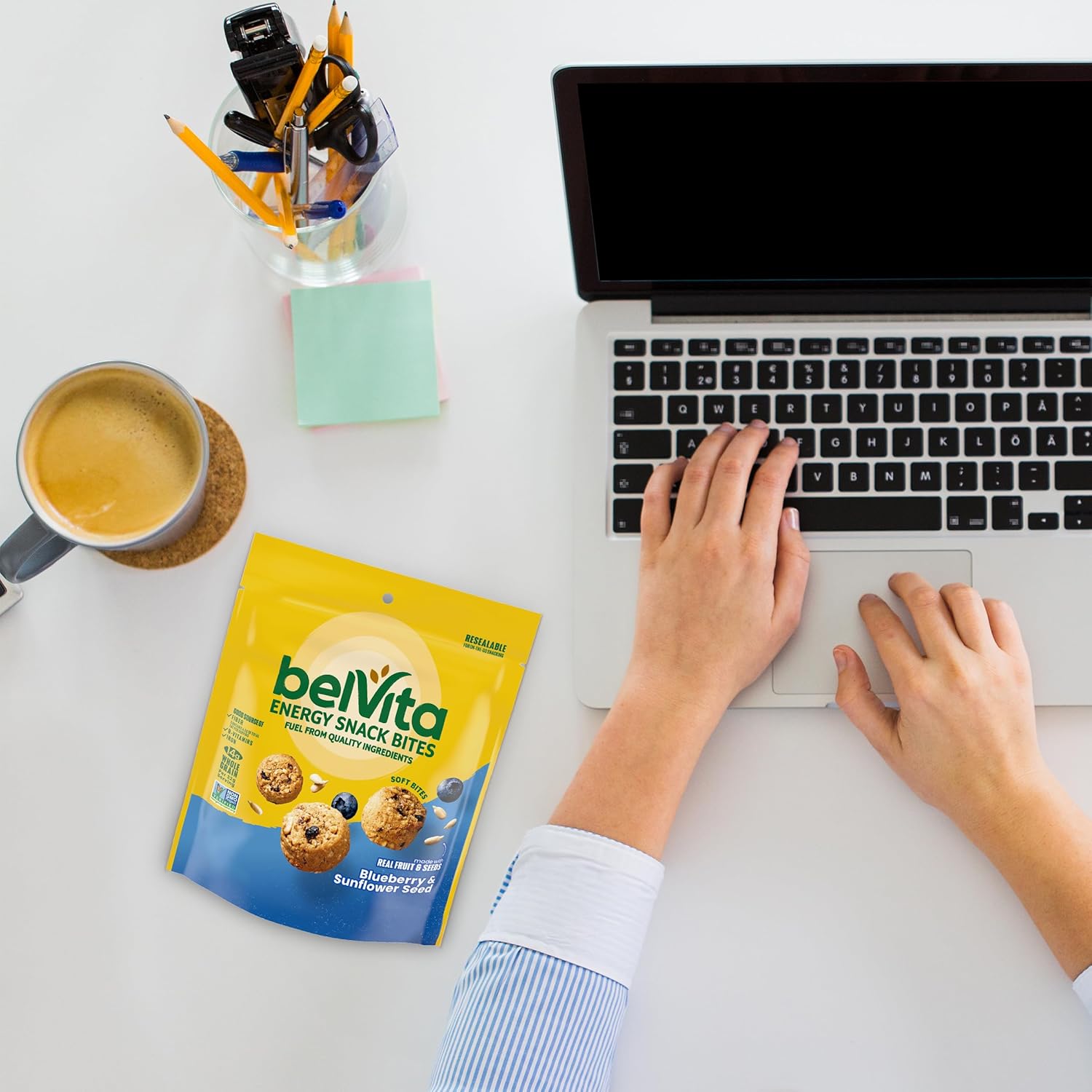 belVita Energy Snack Bites Blueberry Sunflower Seed – Clean Label Snack for Mindful Pantry Stocking