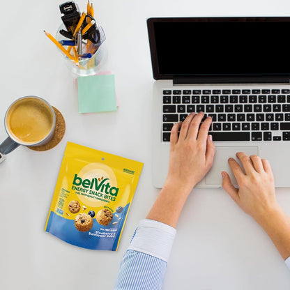 belVita Energy Snack Bites Blueberry Sunflower Seed – Clean Label Snack for Mindful Pantry Stocking