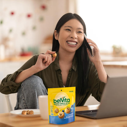 belVita Energy Snack Bites Blueberry Sunflower Seed – Clean Label Snack for Mindful Pantry Stocking