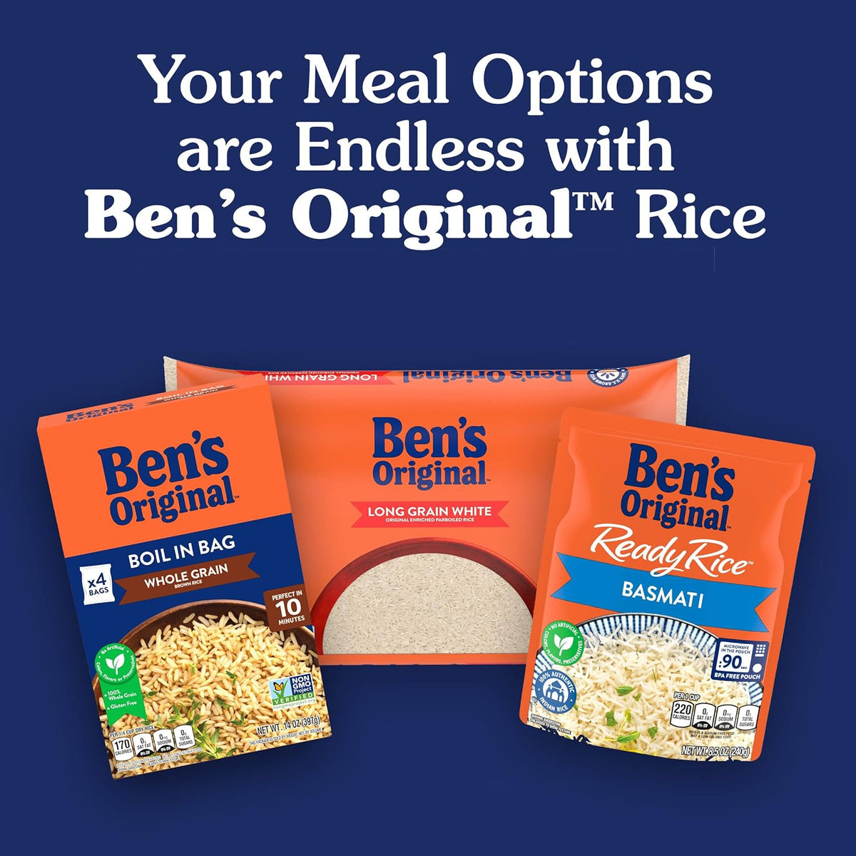 BEN'S ORIGINAL Whole Grain Brown Rice, 5 lb Bag – Thoughtful Housewarming Gift for New Home Cooks and College Students