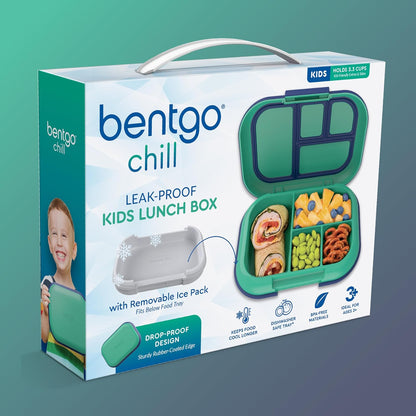Bentgo Chill Kids Bento Lunch Box – Safe & Easy-Open Meal Container for Preschool and Early Elementary Children Ages 3–7