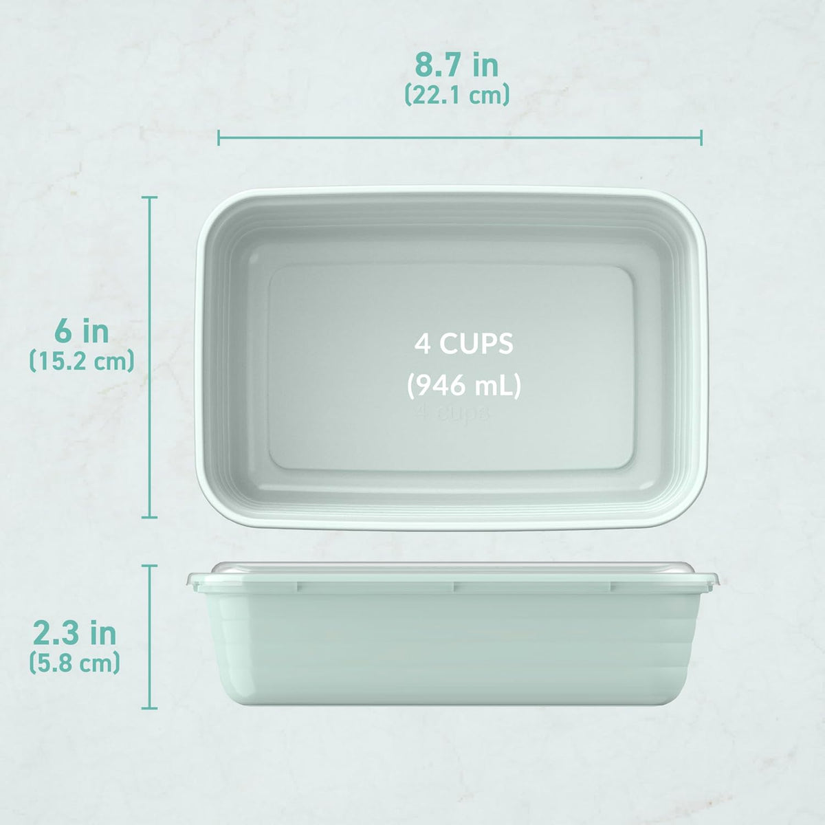 Bentgo Prep Meal Prep Containers with Lids – Clear Stackable Trays for Uncluttered Refrigerator Storage