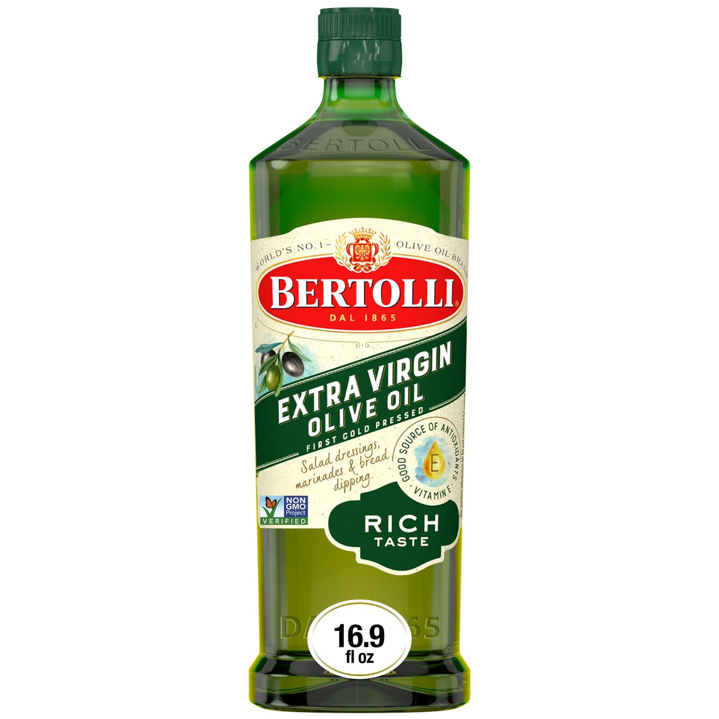 Bertolli Extra Virgin Olive Oil Rich Taste 32 fl oz – Grill-Ready Marinade Oil for Backyard BBQs