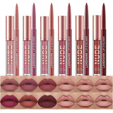 AOA Lip Vault – Clean Beauty Lip Set for Your Self-Care Routine, 12 Plant-Based Matte Lipsticks and Liners